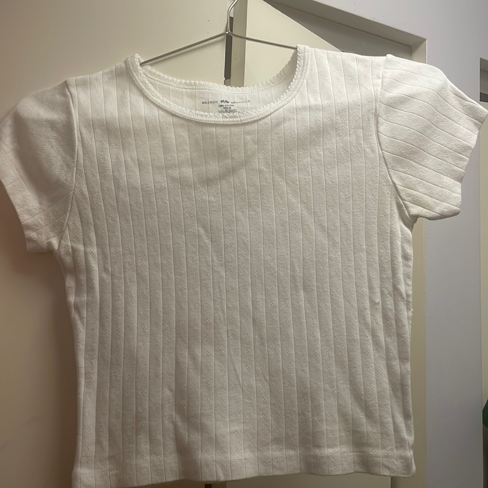 White cropped top